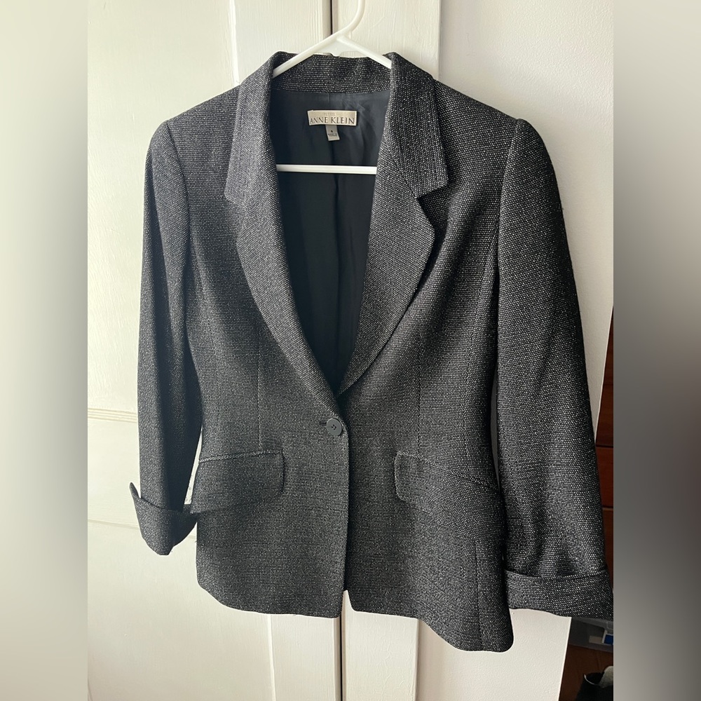 Anne Klein 3/4 sleeve blazer petite size 4 with pockets